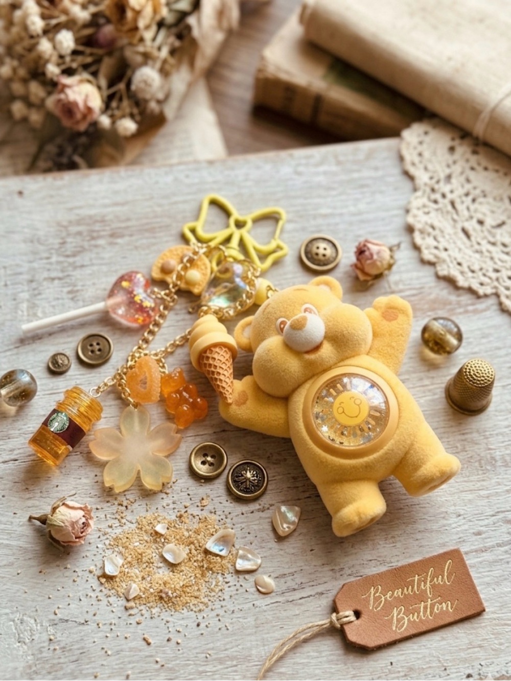 Custom Keychain Charm with Sweet Treat Charms